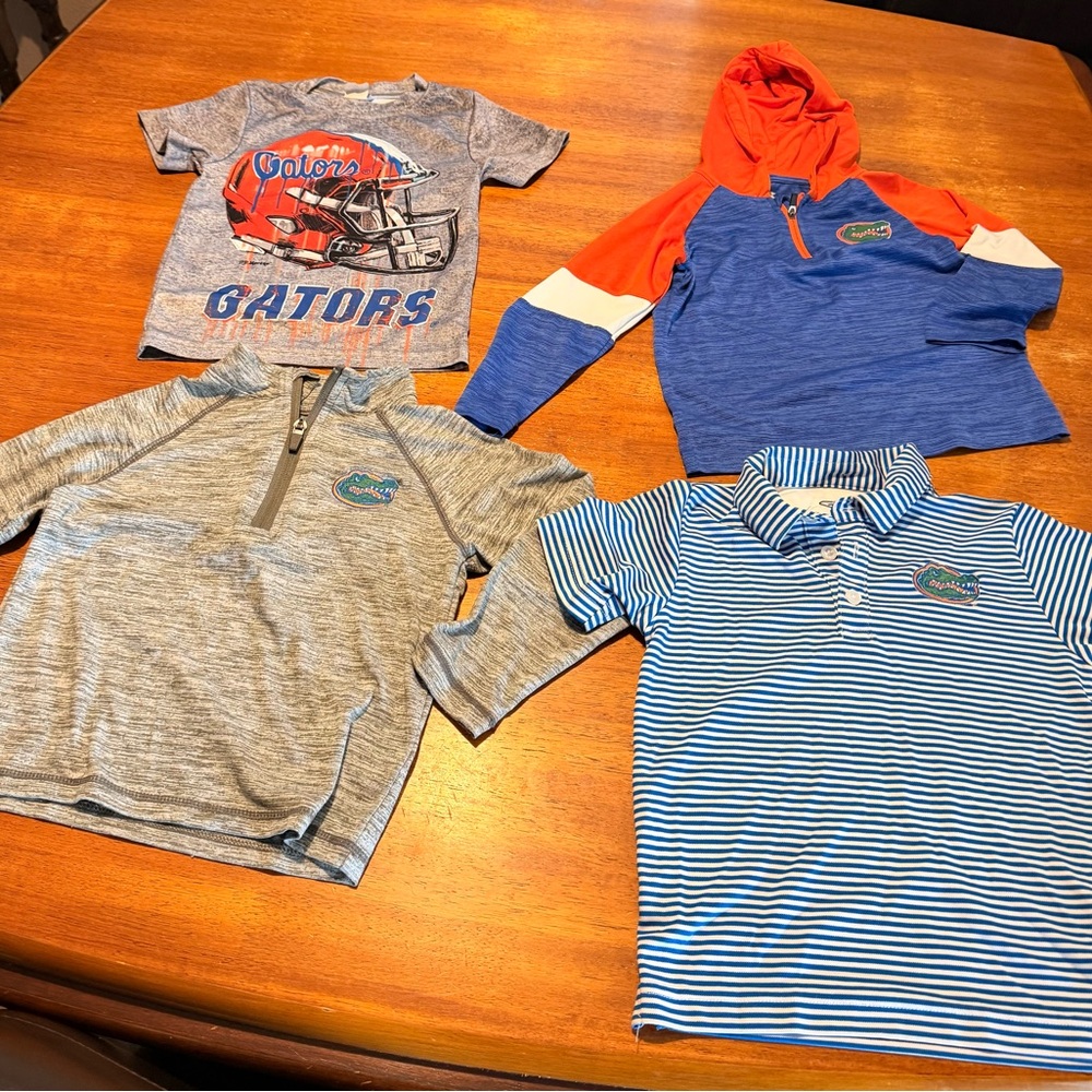 Kids Gators Gray and Blue Shirt Set